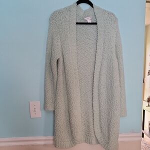 Christopher & Banks Green Cardigan Sweater Open-Front  NWOT